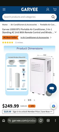 Portable Air Conditioner Garvee