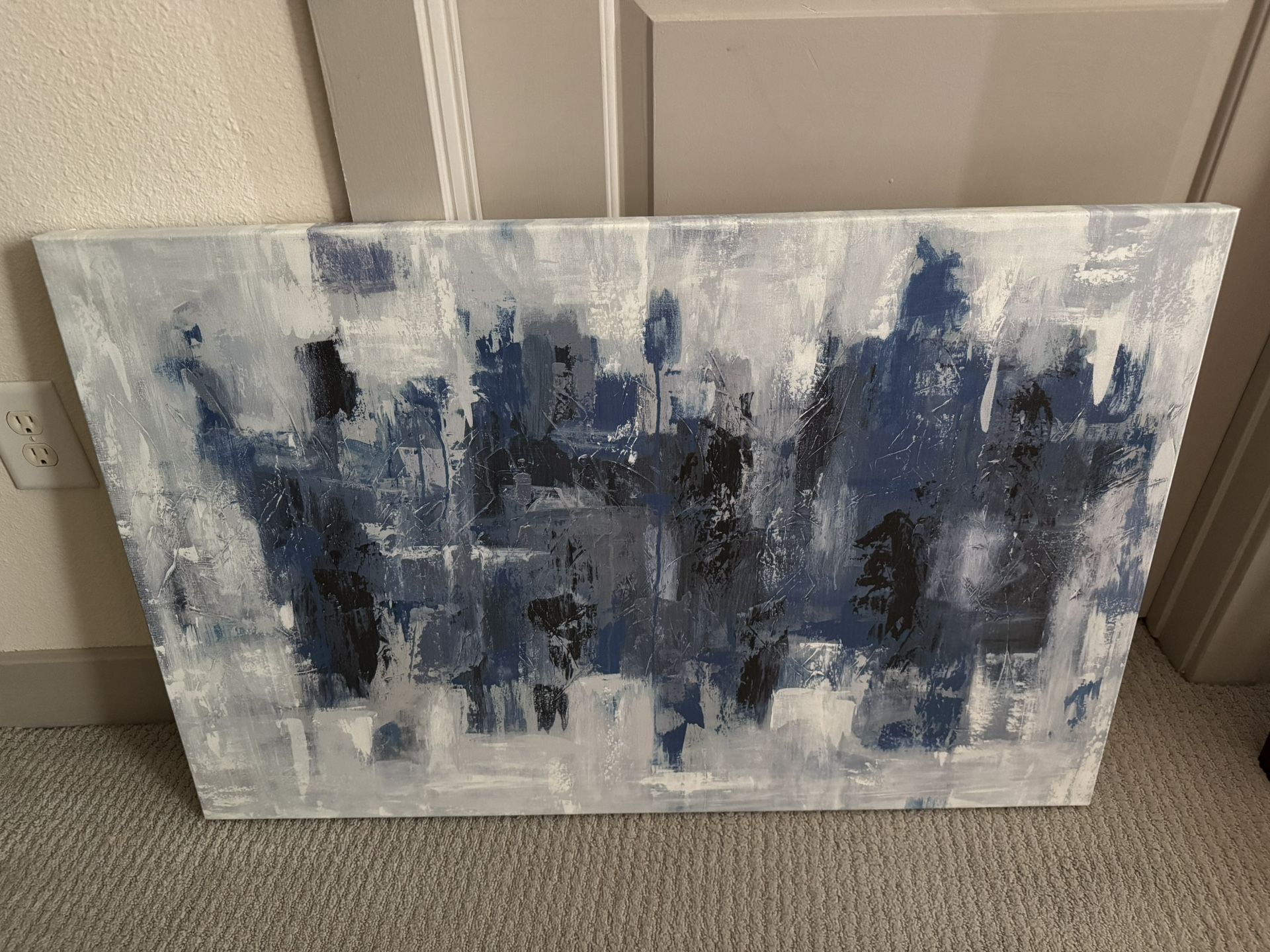 Blue Abstract Wall Art Canvas