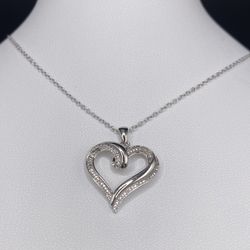925 JWBR Diamond Heart Necklace 