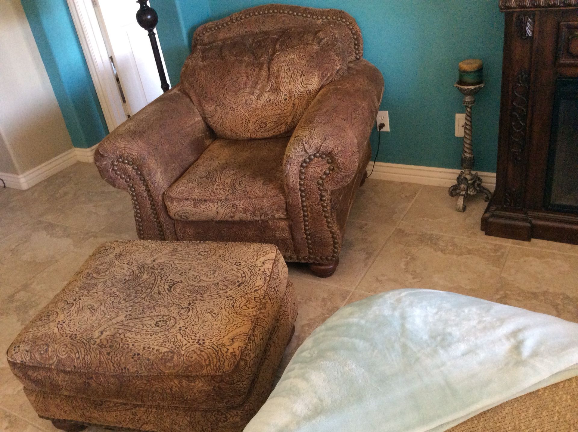 Easy Chair with Ottoman