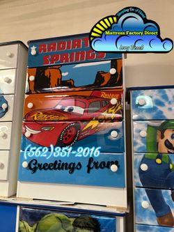 Cars five drawer dresser new chest cajonera Comoda compressed