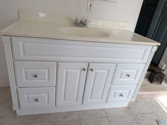 48" old 49" vanity counter and faucet