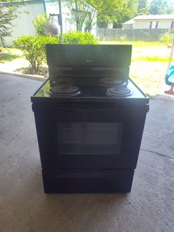 Black Electric whirlpool stove