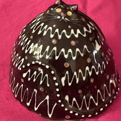 VINTAGE Studio Art Pottery Whimsical Clay Cat Figurine Signed