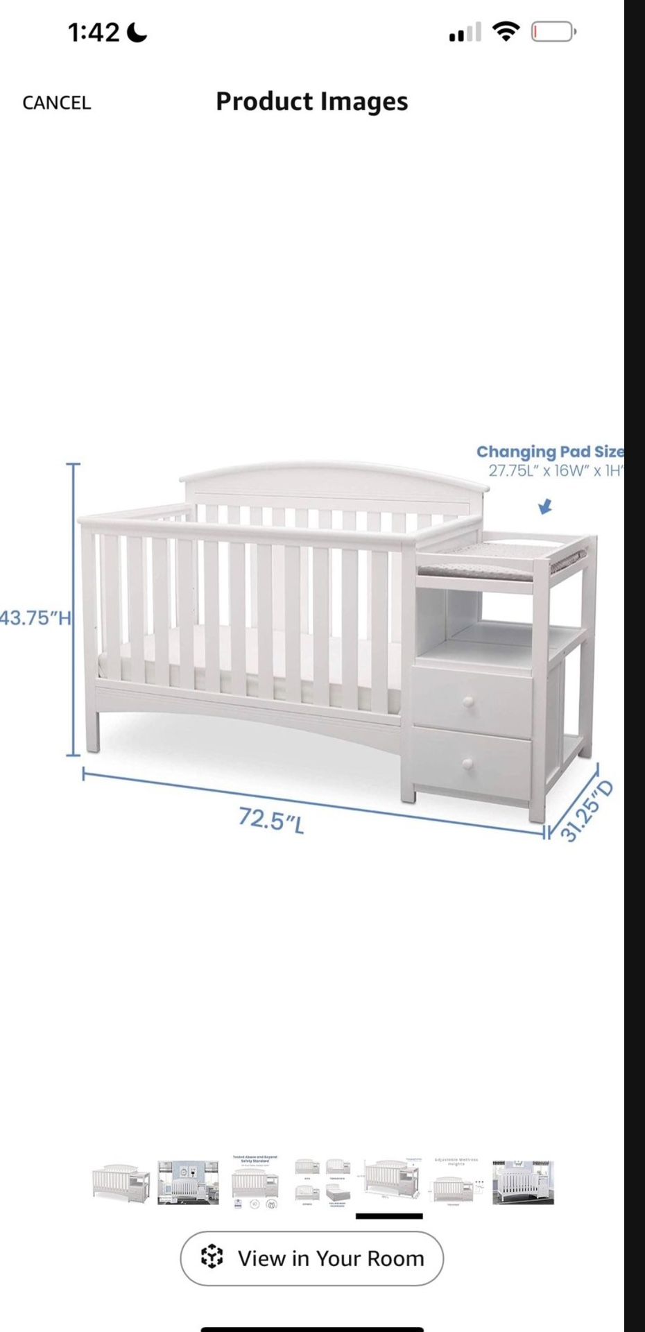 Delta Children Abby Convertible Crib and Changer / Beautiful Ashely Dresser