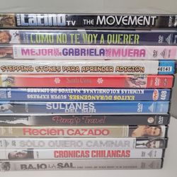 Lot of 12 Spanish Motif DVDs Assorted Chronicas Chilangas Recien Cazado Santa