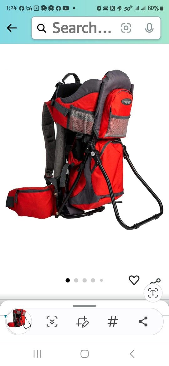 ClevrPlus Canyonero Camping Baby Backpack Hiking ( Red ) Sells For $199. And Above