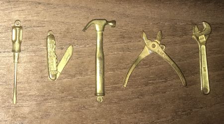 5 Piece Miniature Intercast Metal Tool Set