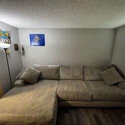 Large Couch with Chaise Lounge