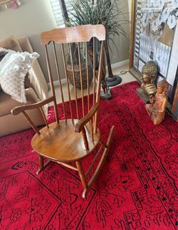 Vintage Wood Windsor Rocking Chair