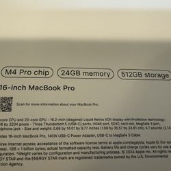 MacBook Pro M4 512gb SSD 