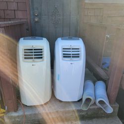 2 LG Digital 10,000 BTU 3 In 1 Portable Air Conditioner With Dehumidifier And Fan 