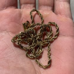 24” Gold Plated Stainless Steel Rope Chain 