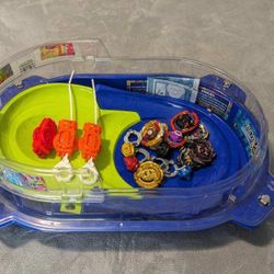 Beyblade Stadium W/ Parts And Launchers