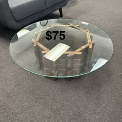 On Sale Wooden  $50 And Glass $75 Coffee Tables