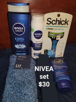 Nivea Men Set. Birthday Gift Set. Gifts For Him. Gap. Schick Nivea Men.