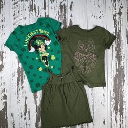 3 Piece Size 7 Girls Tops Carters, and Disney