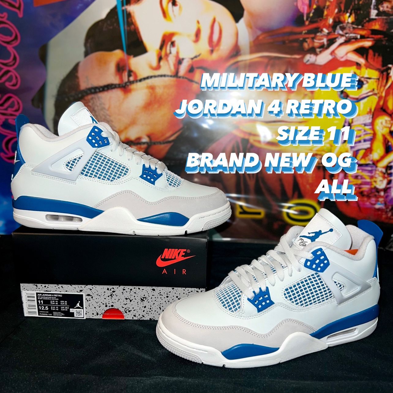 Jordan 4 Military Blue Size 11