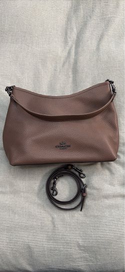 Coach Brown Pebbled Leather Shoulder Bag