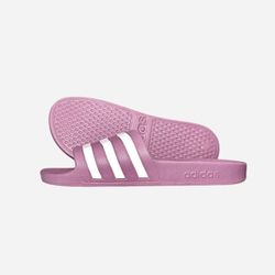 Adidas Adilette Aqua Women’s Slides Purple 3 Stripes Sz 8