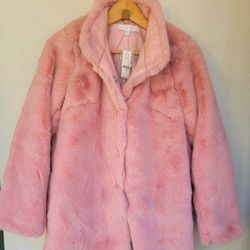 VALENTINE'S FAUX FUR COAT💝 by NEW YORK & COMPANY*FIRM PRICE*