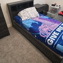 TWIN Bed With Nightstand And Dresser (Matress NOT included) 