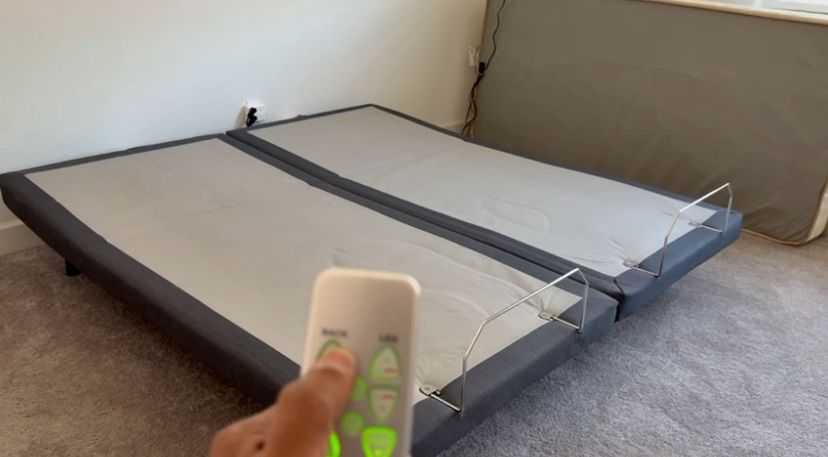 Twin XL/king adjustable bed frame/base, anti snore preset setting & full body massage with 3 speeds
