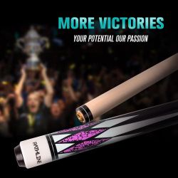 Pathline Pool Cue Stick - 58" Canadian Maple, Purple Design, 19oz B57