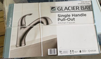 Stainless steel glacier Bay single hand, pull out kitchen faucet