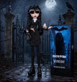 Monster High X Wednesday Series Collectible Wednesday Addams Doll Netflix Season 2 Version