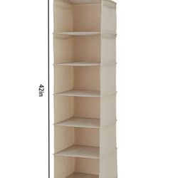 Mainstays 6-Shelf Hanging Closet Organizer – $7