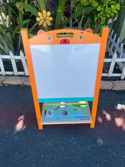 Kids Wooden Art Easel with Whiteboard