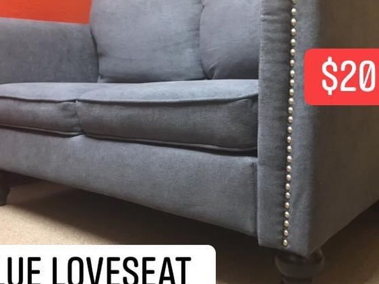 Blue Loveseat