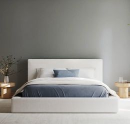 Cloud Bed. Queen size. Ultra Bed Set: Bed Frame + Headboard | White