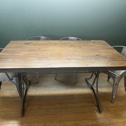 World Market Jackson Rectangular Table w/ Metal Base