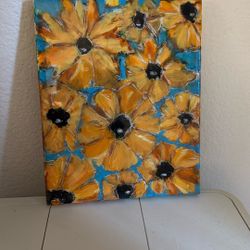 Local Artist Painting Flowers
