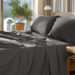 X003B5UY3F 4 pcs king 100% Egyptian Cotton Sheets Set - 1000 High Thread Count, Luxury 5-Star Hotel Sateen Bed Sheets, Soft, Breathable Long Staple Sh