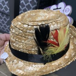 Pet costume hat Fedora straw hat
