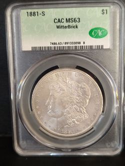 1881-S Morgan Silver Dollar CAC MS63
