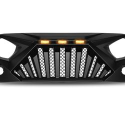 Grille Grill Fit for 2007 2008 2009 2010 2011 2012 2013 2014 2015 2016 2017 2018 Jeep Wrangler JK