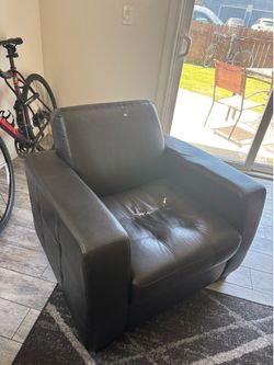 Faux leather chair