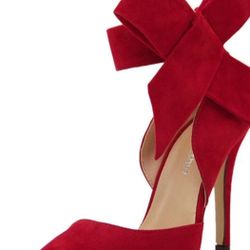 Red Court Pumps, Ankle Strap Shoes