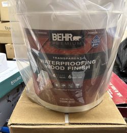 Behr Premium 5 Gallon Transparent Waterproofing Exterior Wood Finish