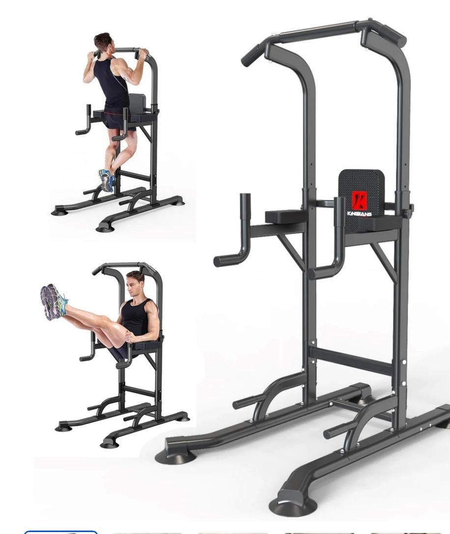 K KingkangPower Tower Dip Station Workout equipment Pull up Bar for Home Gym Adjustable Height Strength Training Fitness Excercise Equipment