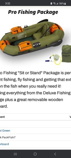 Pack Fish Deluxe Package With Stand Board, Plus The Preferred Electric Pump. Also 1 Anchor, And Rope ,And A Professional Style Life Vest.