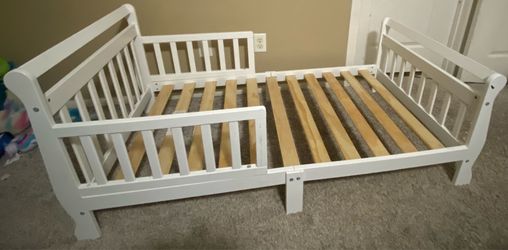 Toddler Bed frame w/ Crib Mattress