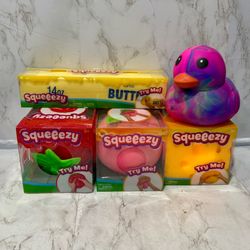 Brand New Sqeeezy Collection Peach, Strawberry, Cheese, Duck, and Butter!