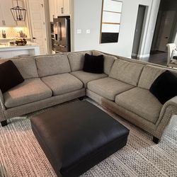 Sectional sofa & ottoman