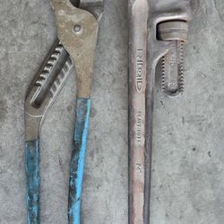 Vintage Pipe Wrench 24" & Big Channellock  