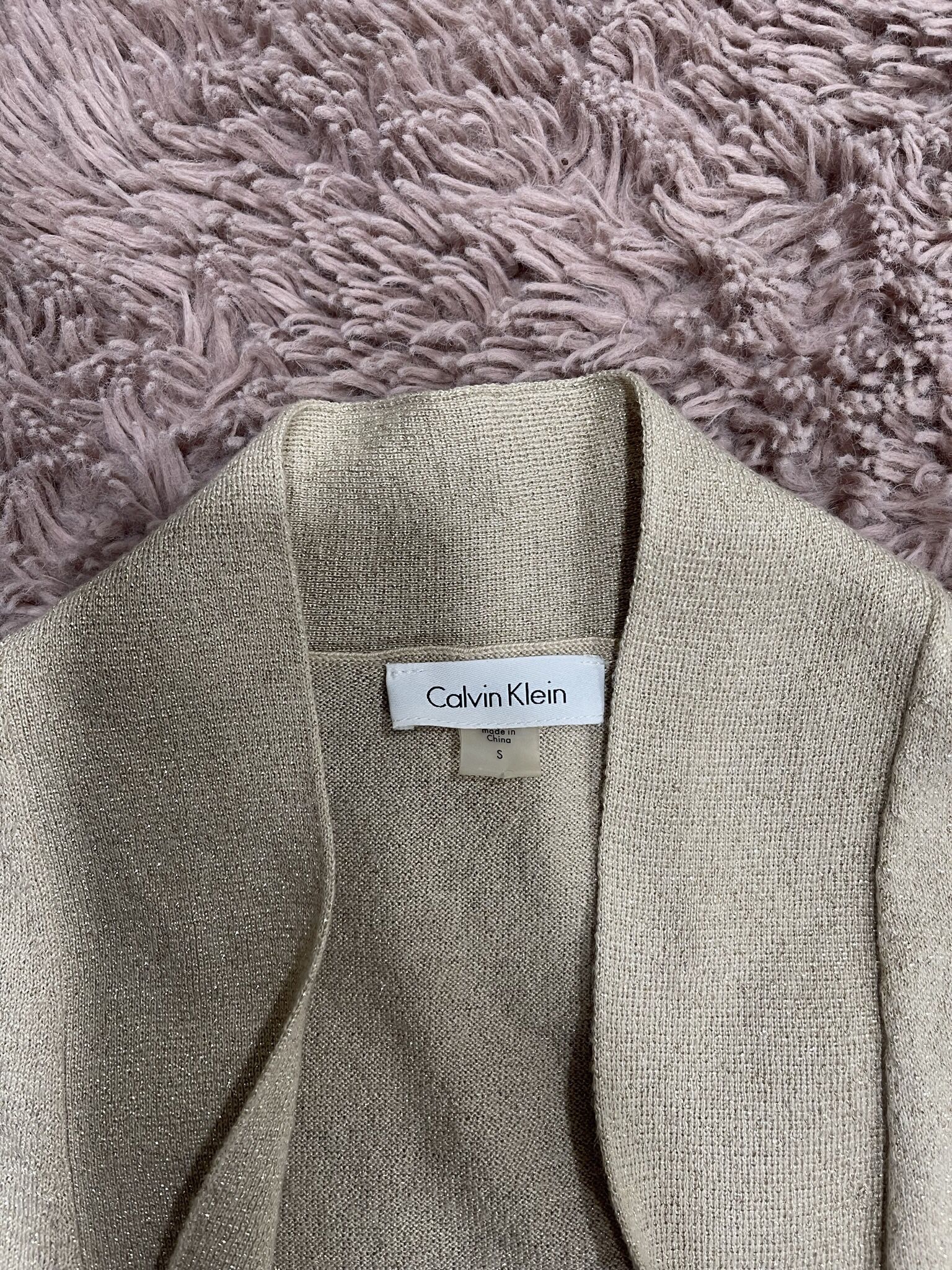 Calvin Klein Women’s Long Sleeve Cropped Open-Front Cardigan 